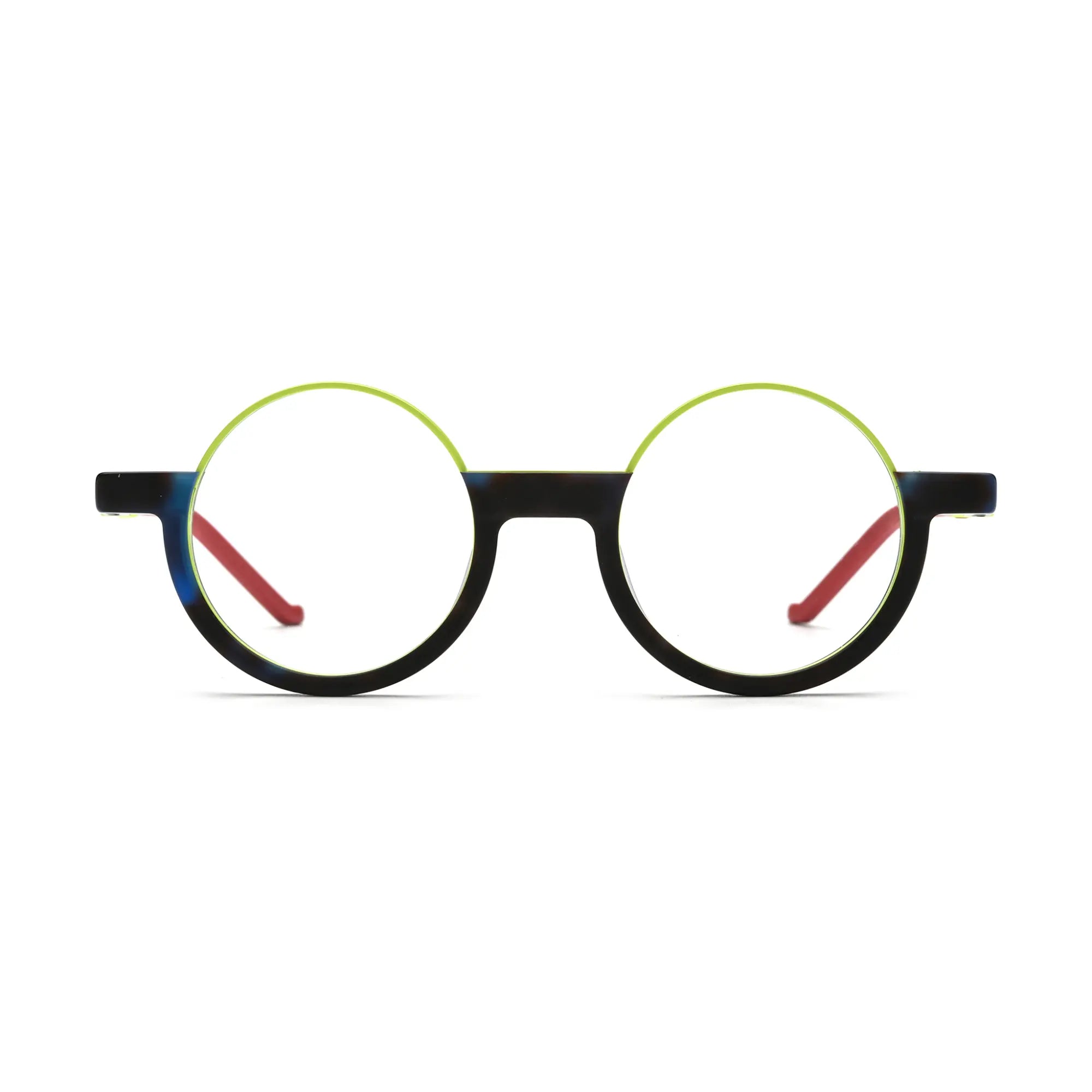 VoyueLens™ Citrus Fade Round Glasses – Front View – SKU VL19366-C3